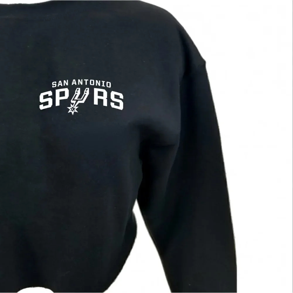 SAN ANTONIO SPURS Double Script Cropped Crop Top Pullover Crewneck, Sweatshirt - Picture 4 of 6